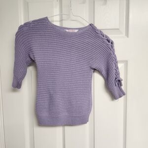Ruffle Butts Lavender Braided Sleeve Sweater